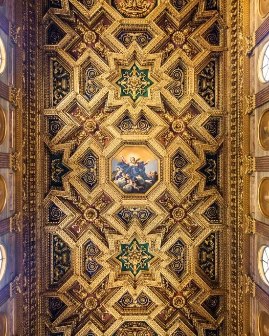 Soffitto ligneo Santa Maria in Trastevere, Roma